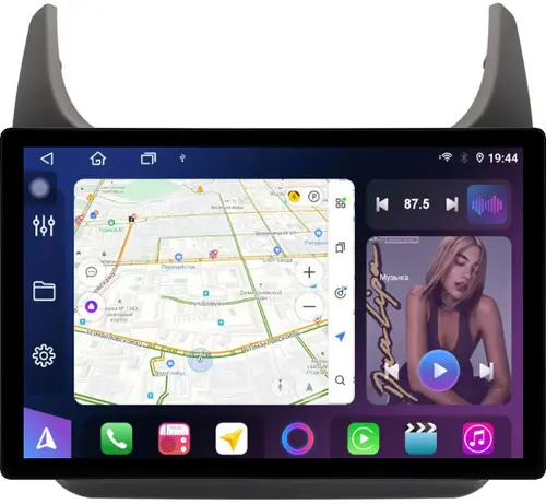 Магнитола для Chevrolet Cobalt 2011+, Ravon R4 (рамка черная матовая) - FarCar GX877 монитор 13" 2K QLED на Android 14, S500+TS20, Быстрейшая, CarPlay, 4G SIM-слот