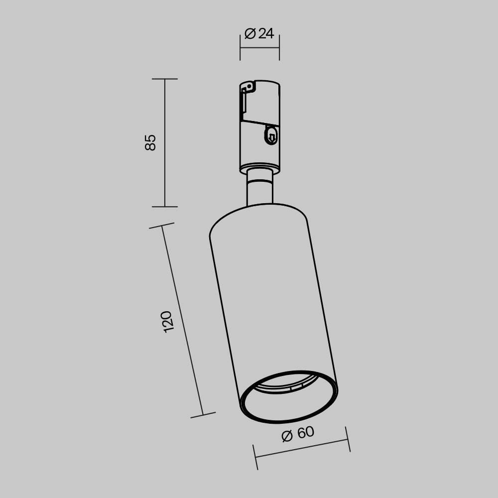 Магнитный трековый светильник Maytoni Focus Led TR201-1-15W3K-M-B
