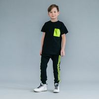 Футболка черная "Нео" подростковая