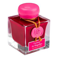Чернила во флаконе Herbin Prestige Fuchsia de Magellan золотыми блестками (15063JT)