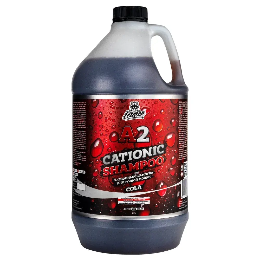 Leraton Катионный шампунь для ручной мойки CATIONIC SHAMPOO COLA A2 3,8л
