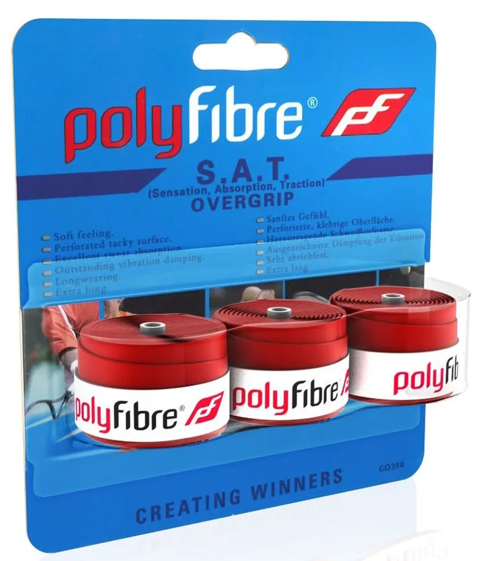 Теннисные намотки Polyfibre S.A.T. Overgrip 3P
