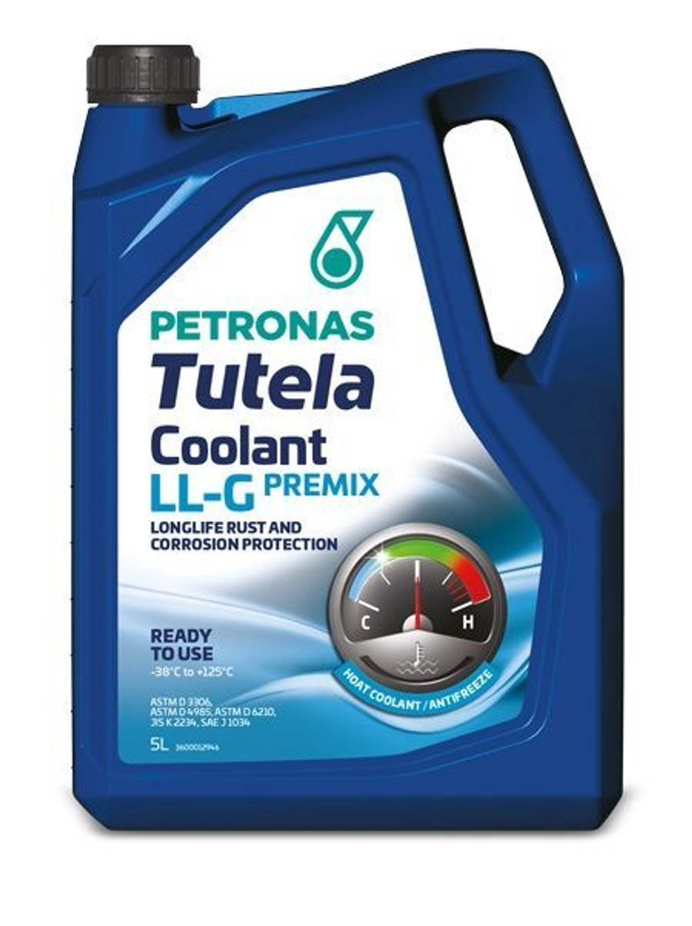 Антифриз (готовый раствор) сине-зеленый PETRONAS TUTELA COOLANT LL-G Premix (G11) 5л