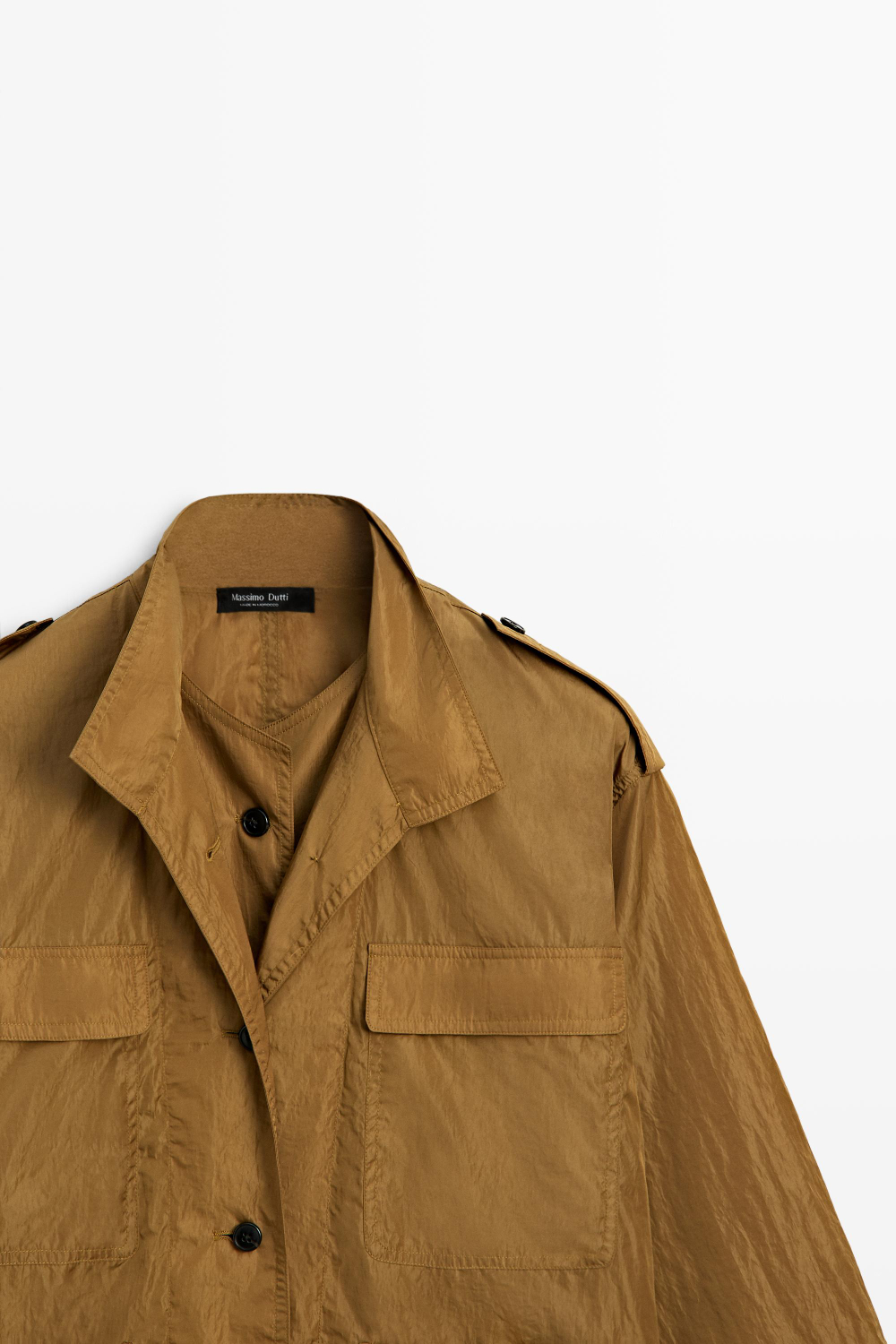 Massimo Dutti Высокотехнологичная куртка-рубашка с карманам, тоффи