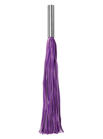 Фиолетовая плётка Leather Whip Metal Long - 49,5 см. (Цвет: фиолетовый)