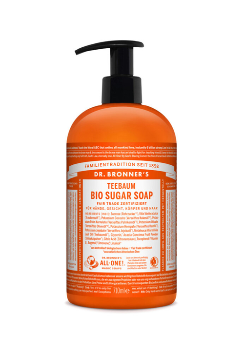 Мыло Sugar Soap Tea Tree Dr. Bronner’s, 710 мл