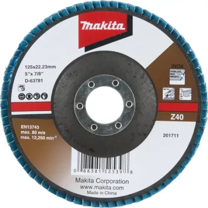 Лепестковый шлифовальный диск 125x22,23 мм Makita D-63781
