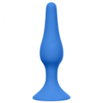 Синяя малая анальная пробка Slim Anal Plug Small - 10,5 см.