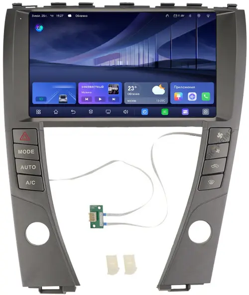 Магнитола для Lexus ES350 2006-2012 - Kuberg QLed+2K, Android 14, TS105, Быстрейшая, CarPlay, SIM-слот