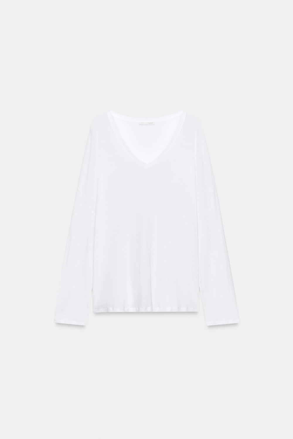 ZARA ХЛОПКОВАЯ ФУТБОЛКА ОВЕРСАЙЗ, БЕЛЫЙ