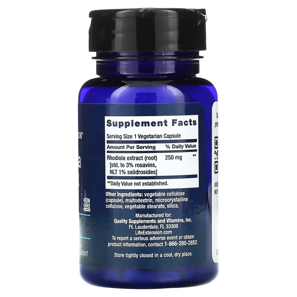Life Extension Rhodiola Extract 250 mg 60 Veg Caps , Экстракт родиолы , Родиола