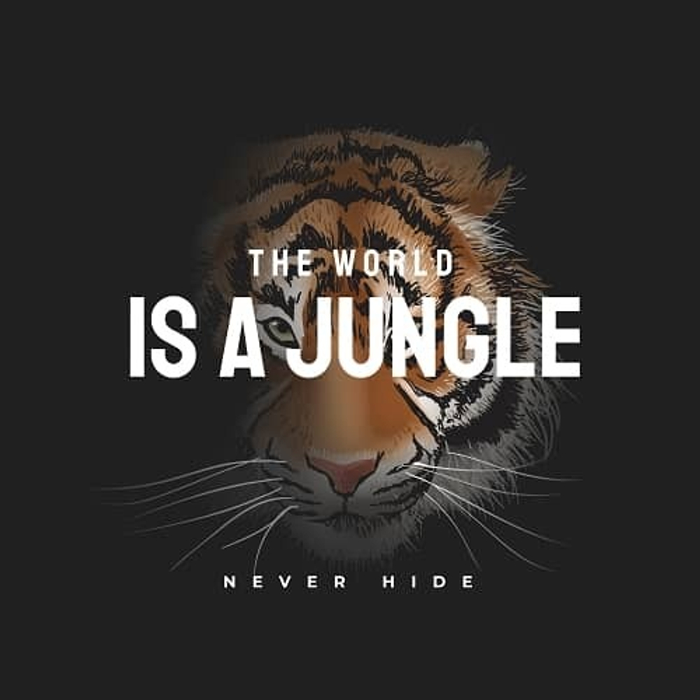 принт PewPewCat The world is a jungle