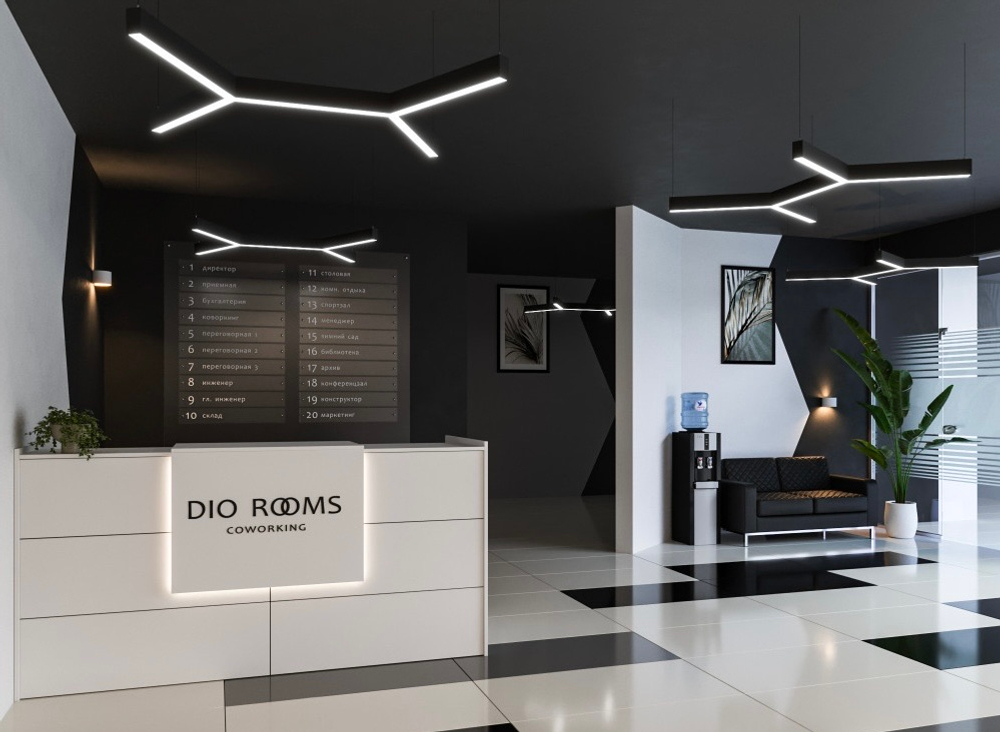 Подвесной LED светильник LP85-TRIOLA-DUO-900 128Вт (сегмент 928 мм) 5000K 11776Лм белый 1943х1657х80мм DARKLUM
