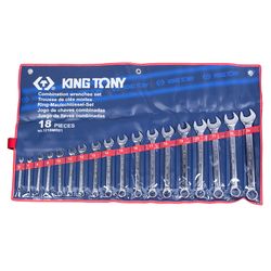 KING TONY (1218MR01) Набор комбинированных ключей, 6-24 мм, 18 предметов