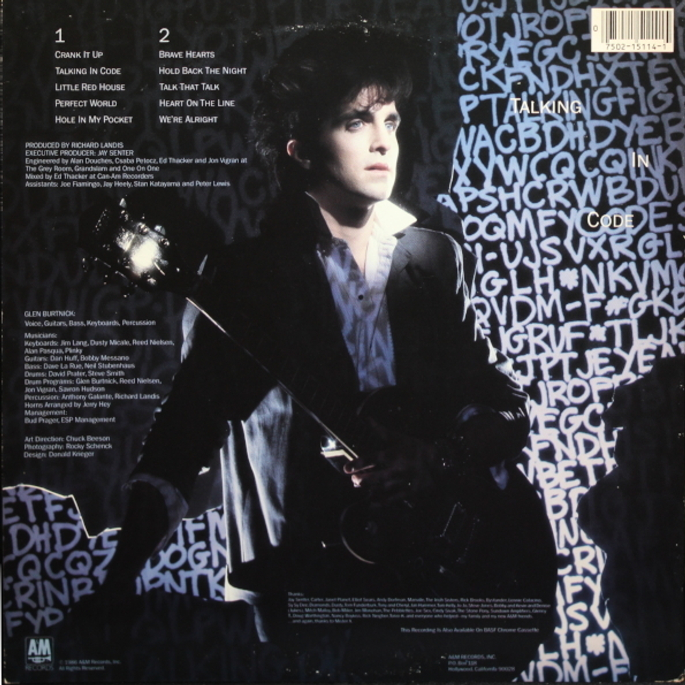 Glen Burtnick / Talking In Code (LP)