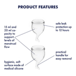 Satisfyer Feel secure Menstrual Cup Набор менструальных чаш