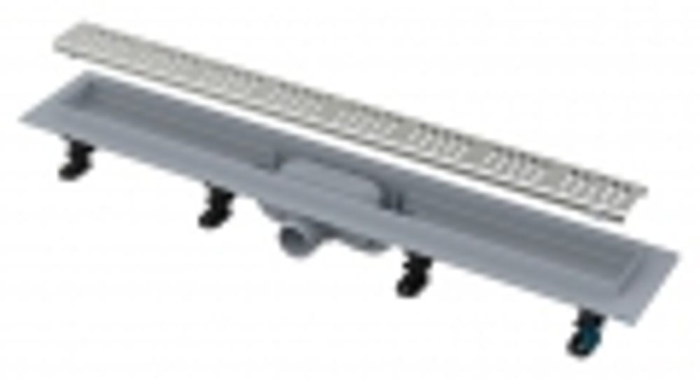 AlcaPlast Simple - Водоотводящий желоб с порогами для перфорированной решетки APZ10-650M