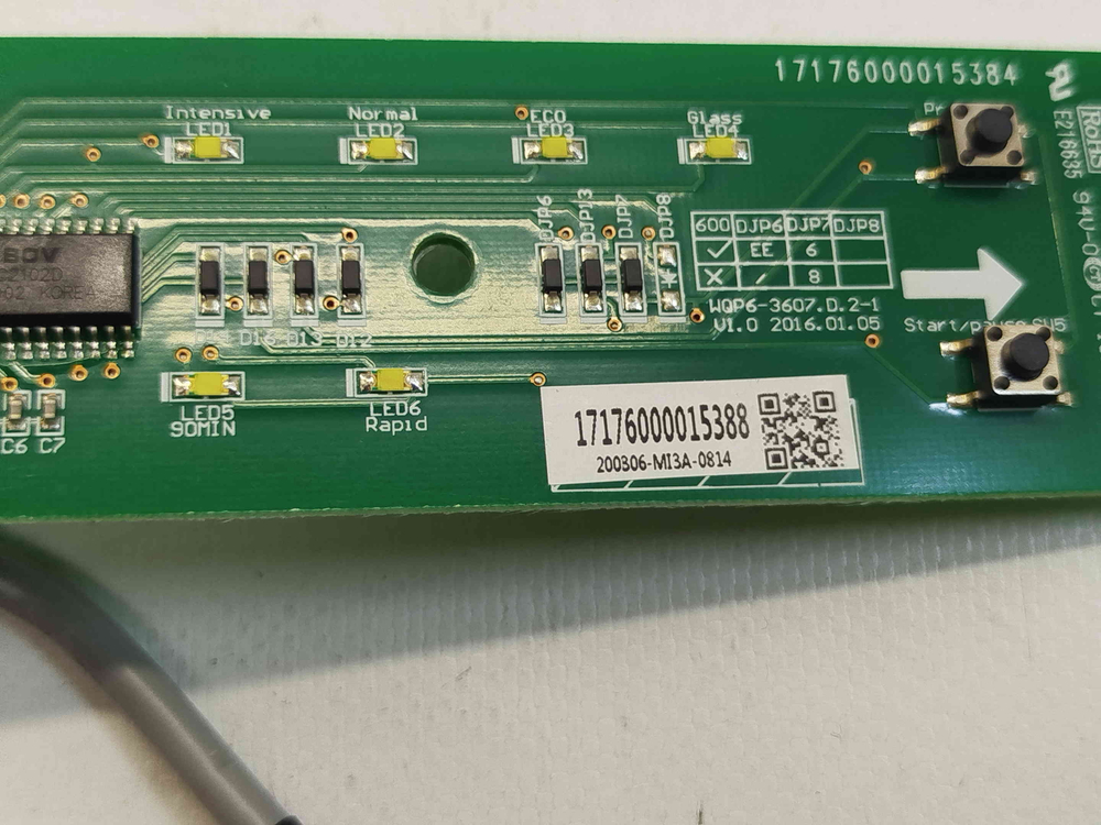MCFD55200S ктп36 Модуль индикации для посудомоечной машины Midea MCFD55200S б/у