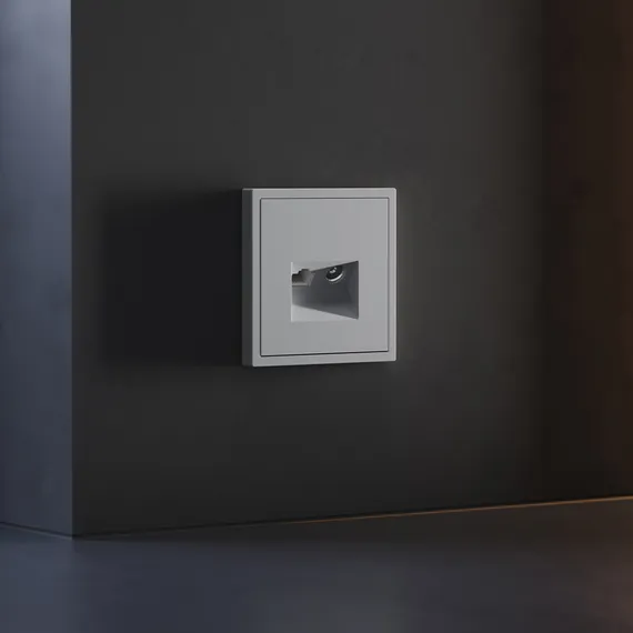Накладка для розетки TV+RJ45 кат. 6 Voltum S70 Серый VLS002716
