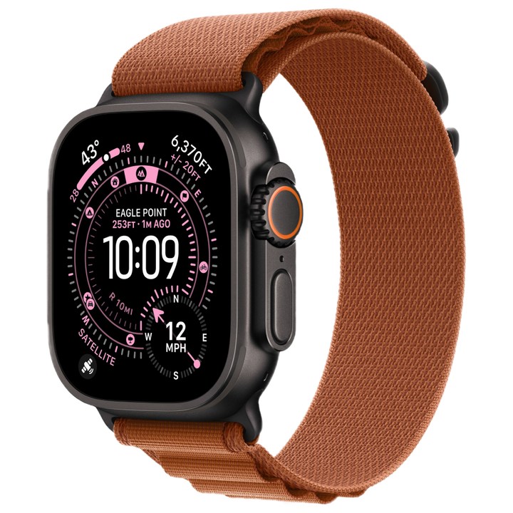 Умные часы Apple Watch Ultra 3, 49 мм, Natural Titanium, ремешок Terra Cotta Alpine Loop M