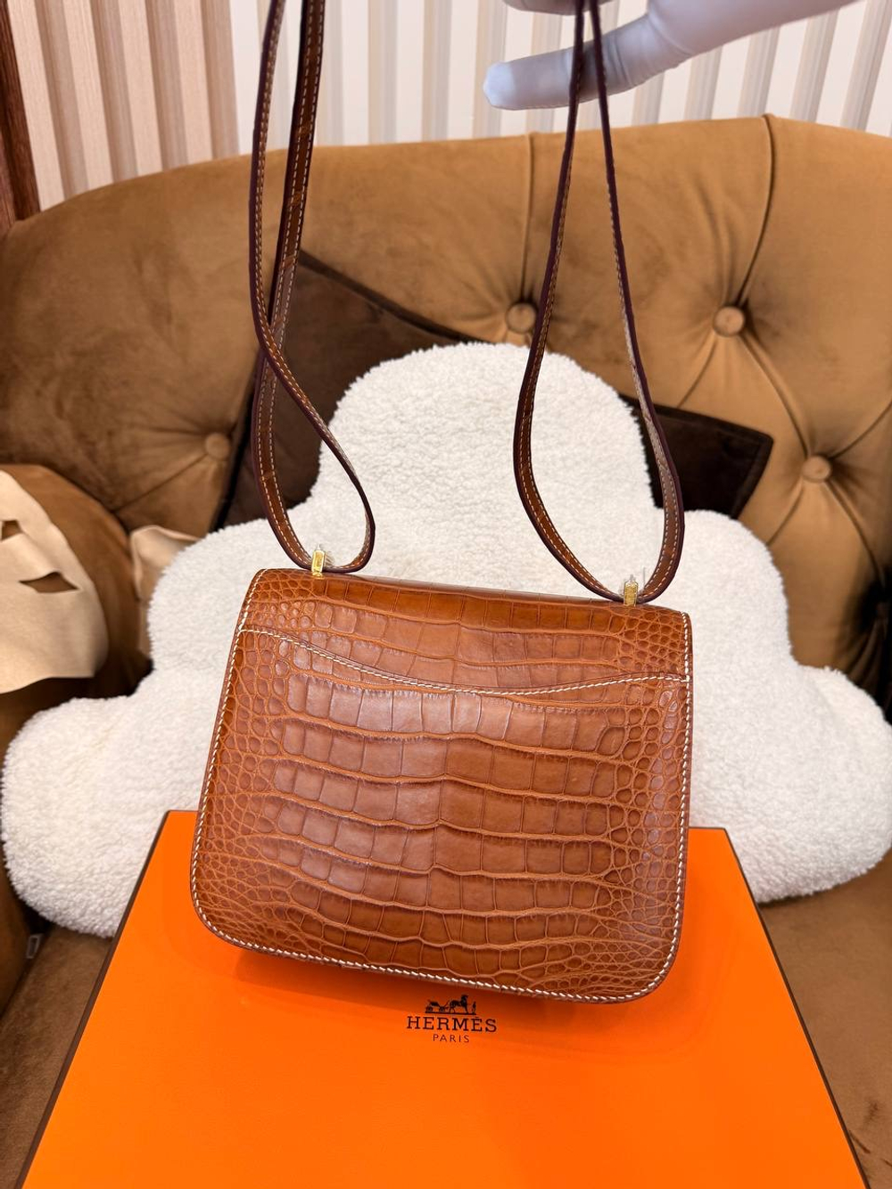 Сумка Hermes Constance mini American Aliligator
