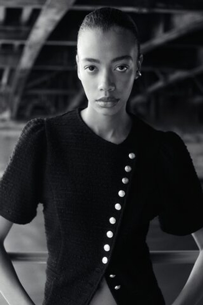 Трикотажный топ с пышными рукавами - H&M