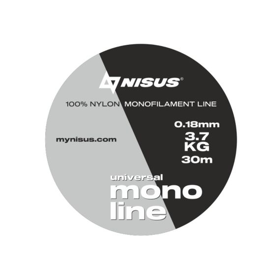 Леска MONOLINE Universal 0,18mm/30m Nylon Transparent Nisus (N-MU-018-30)