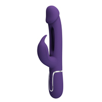 Сиреневый вибратор-кролик 23,2см с фингерингом Pretty Love Twinkled Tenderness Kampas Flicking Vibrator Rabbit BW-500025-2