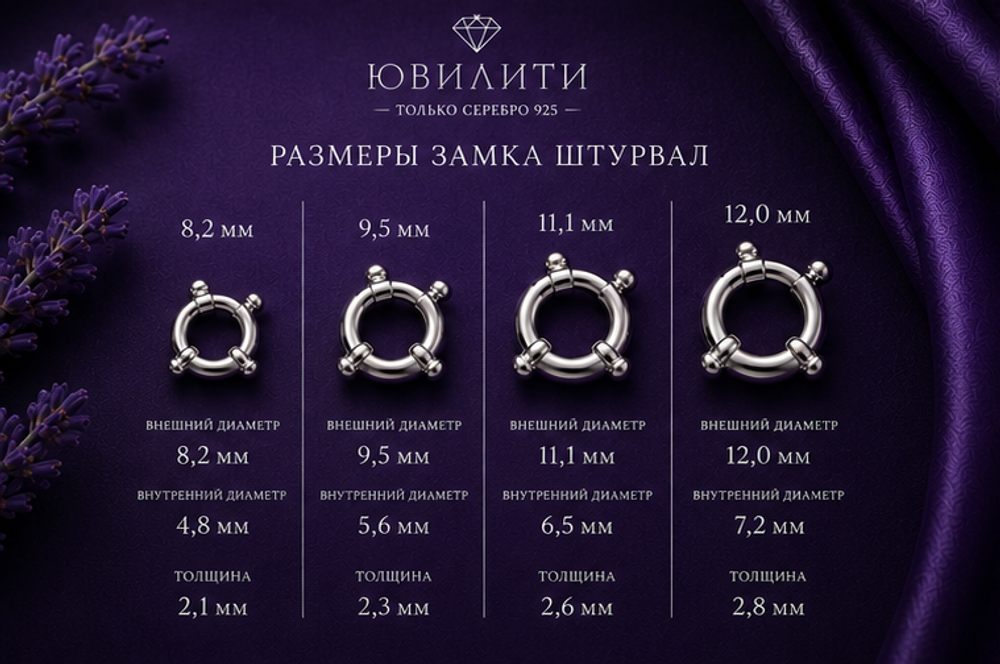 Замок «Штурвал» 15,0 мм