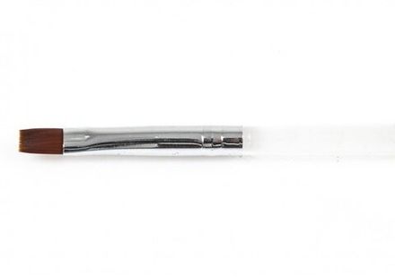 Кисть для геля прямая прозрачная №6