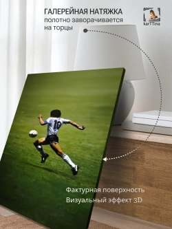 Картина на стену Марадона 30х40см 1шт.