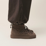 Замшевые полусапоги INUIKII Sneaker Classic Low Taupe на меху