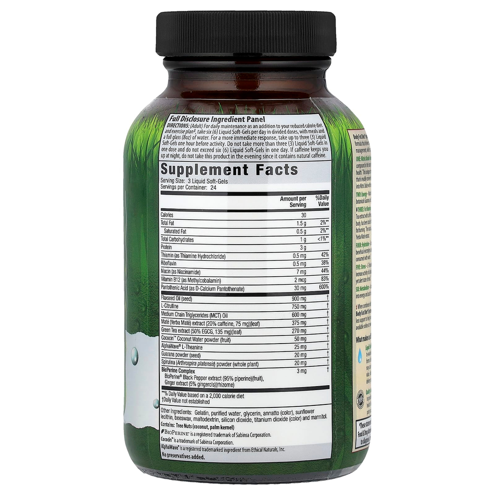 Irwin Naturals, Body Fat Diet, System-Six Red™, 72 желатиновых капсулы