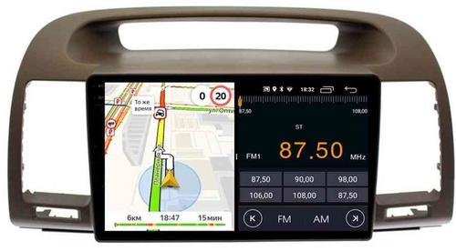 Магнитола для Toyota Camry 30 2001-2006 (рамка оливковая) - Parafar PF061RN2K на Android 13, Быстрая, QLED+2K, CarPlay, 4G SIM-слот