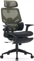 Кресло Cactus CS-CHR-MC01 салатовый сиденье черный сетка/ткань с подголов. крестов. пластик подст.для ног