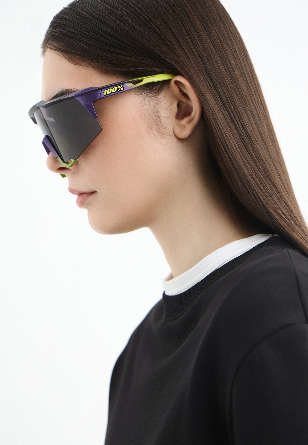 Спортивные очки 100% SPEEDCRAFT - Matte Metallic Digital Brights - Dark Purple Lens - OS