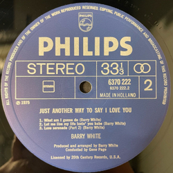 Винтажная виниловая пластинка LP Barry White Just Another Way To Say I Love You (Нидерланды 1975)