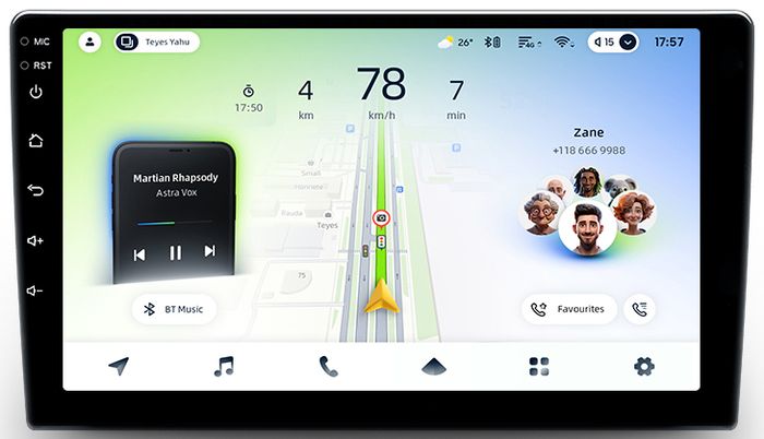 1DIN магнитола без рамки - Teyes CC4L-DTS монитор 9" IPS, Android 14, Быстрая, Snapdragon 662, CarPlay, 4G SIM-слот