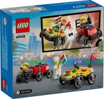 Конструктор LEGO City 60458 Машина-пицца против гоночной пожарной машины
