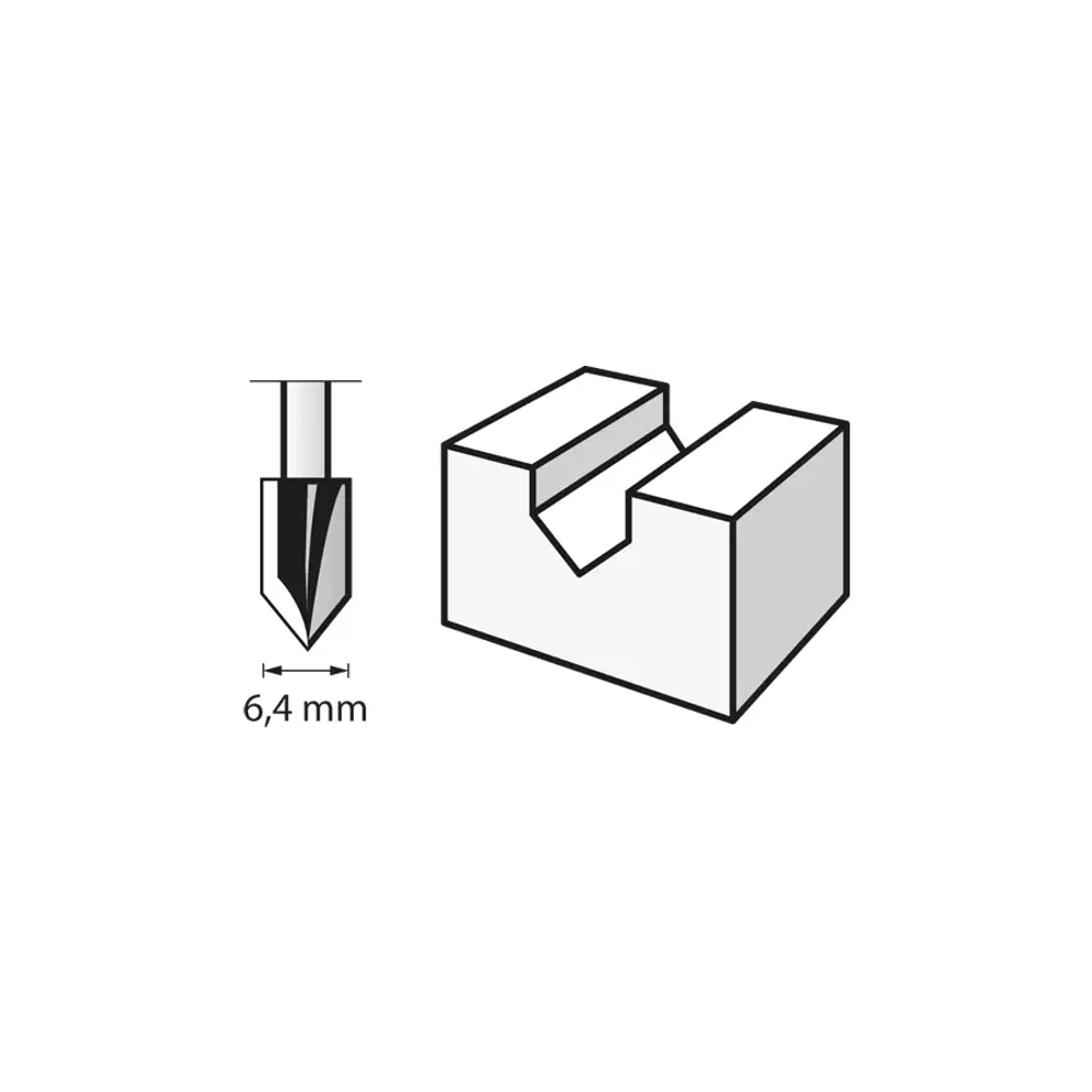 Фреза V-образная 6,4 мм DREMEL 2615064032