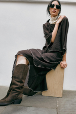 ПЛАТЬЕ МИДИ С ВОЛАНАМИ — ZARA
