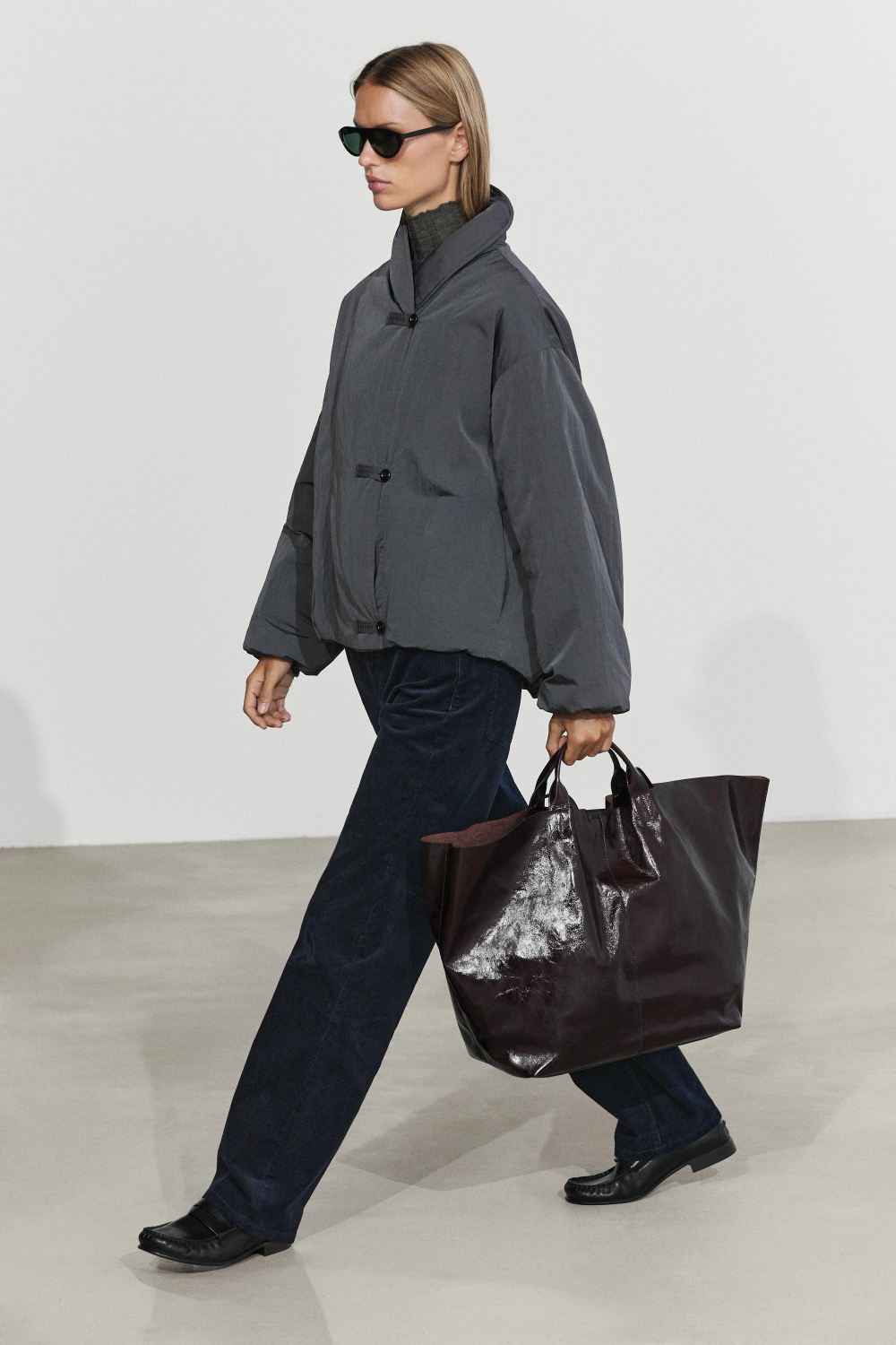Massimo Dutti Стеганый бомбер, синий