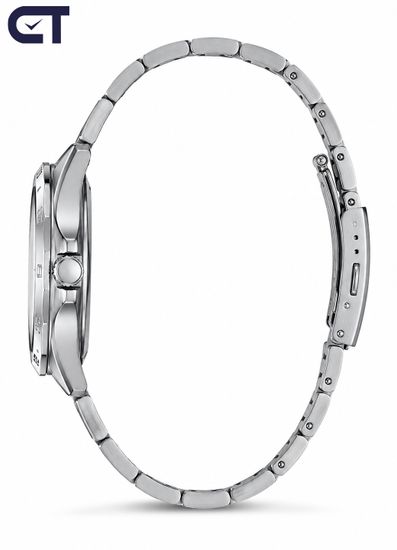 Casio MTP-V004D-1B2 General часы наручные мужские — чёрный циферблат с арабскими цифрами и стальным браслетом