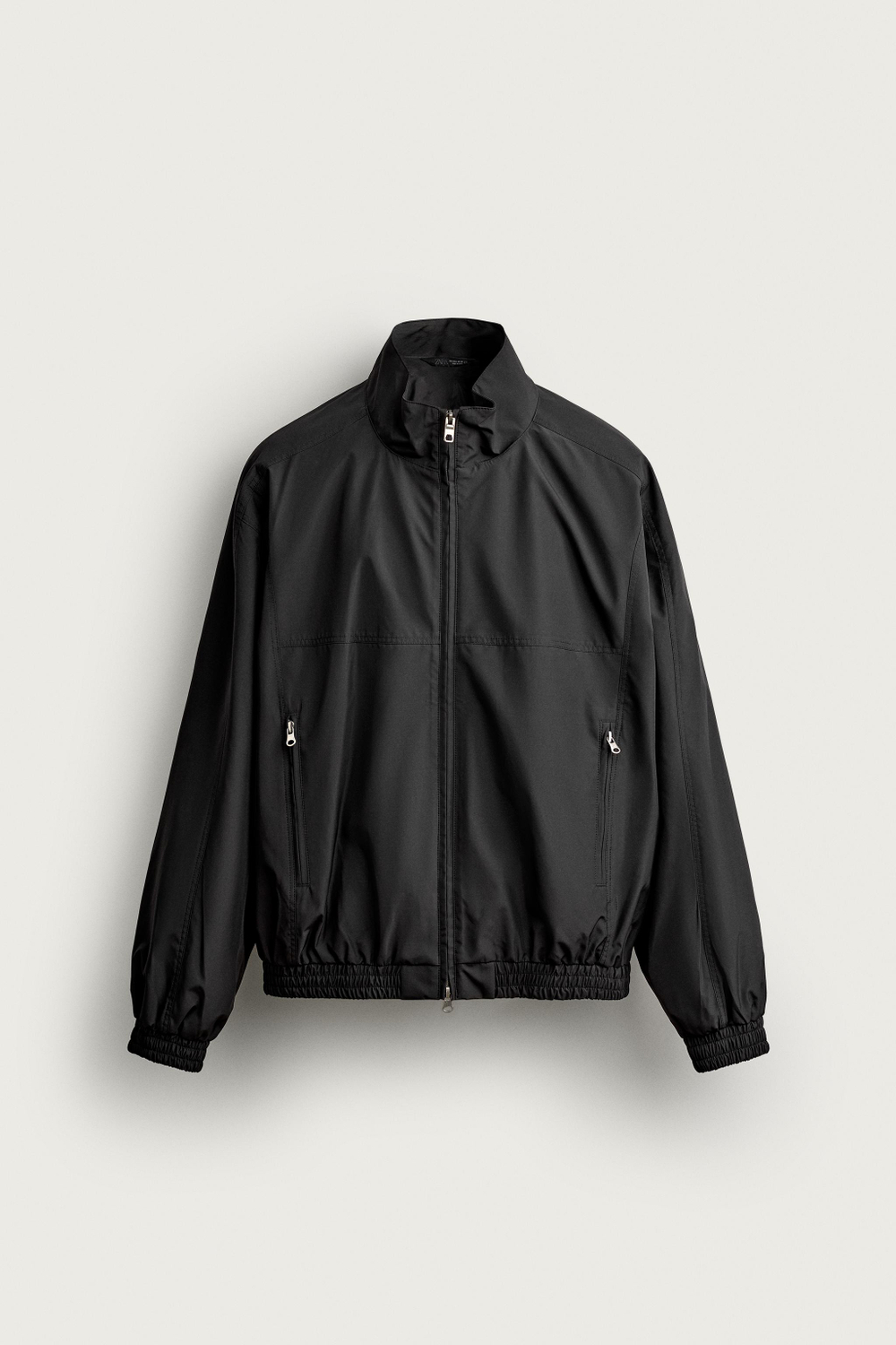 ZARA ЛЕГКАЯ ТЕХНИЧЕСКАЯ КУРТКА WATER REPELLENT, ЧЕРНЫЙ