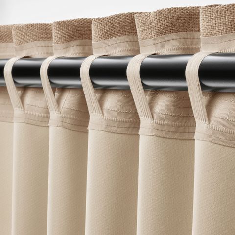 Комплект штор IKEA ANNAKAJSA (АННАКАЙСА), Бежевый, 145x250 см, 2 шт