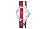 LOUIS VUITTON Wrist Watch Quartz Movement Stainless Steel Watchband 39mm Red Watch Dial Men"s Watches