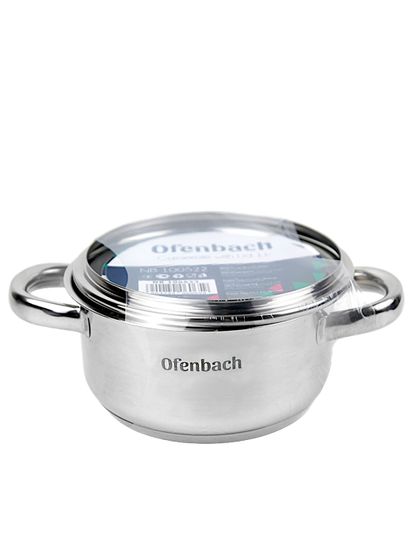 Кастрюля 1 л. из нержавеющей стали Ofenbach NB 100522 с крышкой