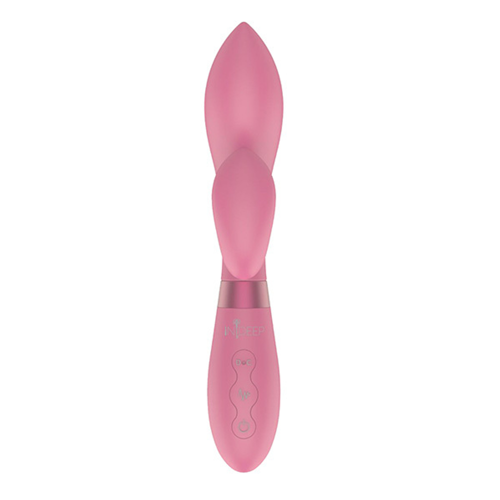 Розовый вибратор-кролик 21,5см Indeep Juna Pink