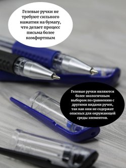 Набор гелевых ручек 10шт синий+черный (К10-762)