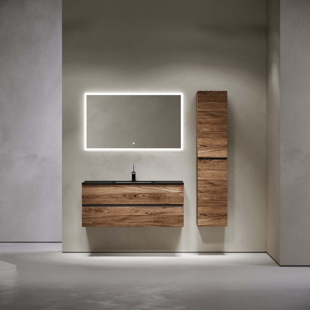 Тумба подвесная под раковину Sancos Urban, дуб чарльстон 1190х450х550, арт. UR120-1ECH